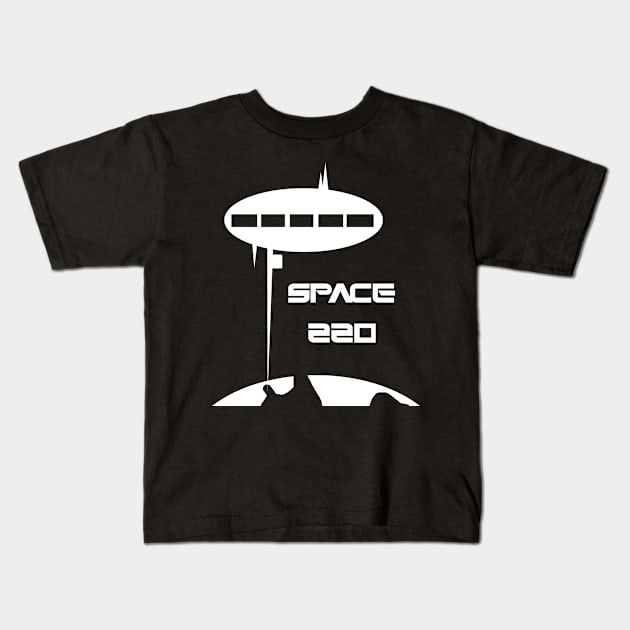 Space 220 Kids T-Shirt by Planet Fan Cave